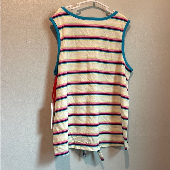 Justice Surf Kids Large 12 - 14 Striped Tank Top with Tie Front - Picture 7 of 10